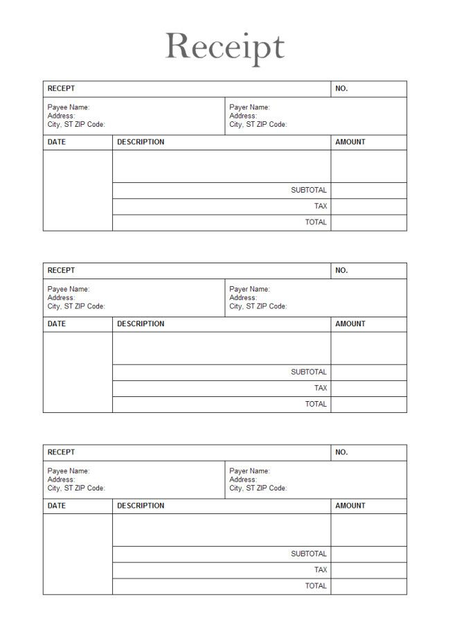 30 Free Printable Receipt Templates Simple Template Design In 2021