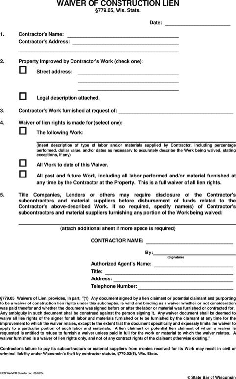 5 Construction Lien Release Templates Word Excel Templates