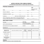 9 Employment Application Form Templates PDF DOC Pages Docs Free