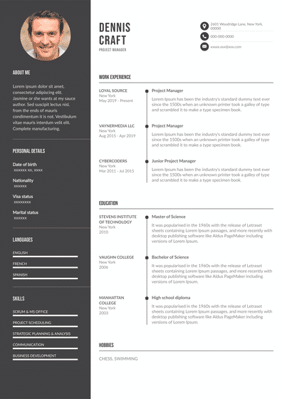 Example Resume Project Manager Resume Example