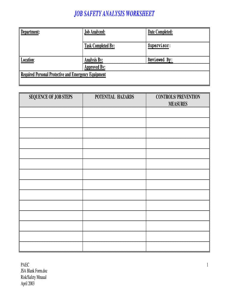 Jsa Form Fill Online Printable Fillable Blank Db excel