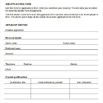 Blank Job Application 11 Word PDF Documents Download