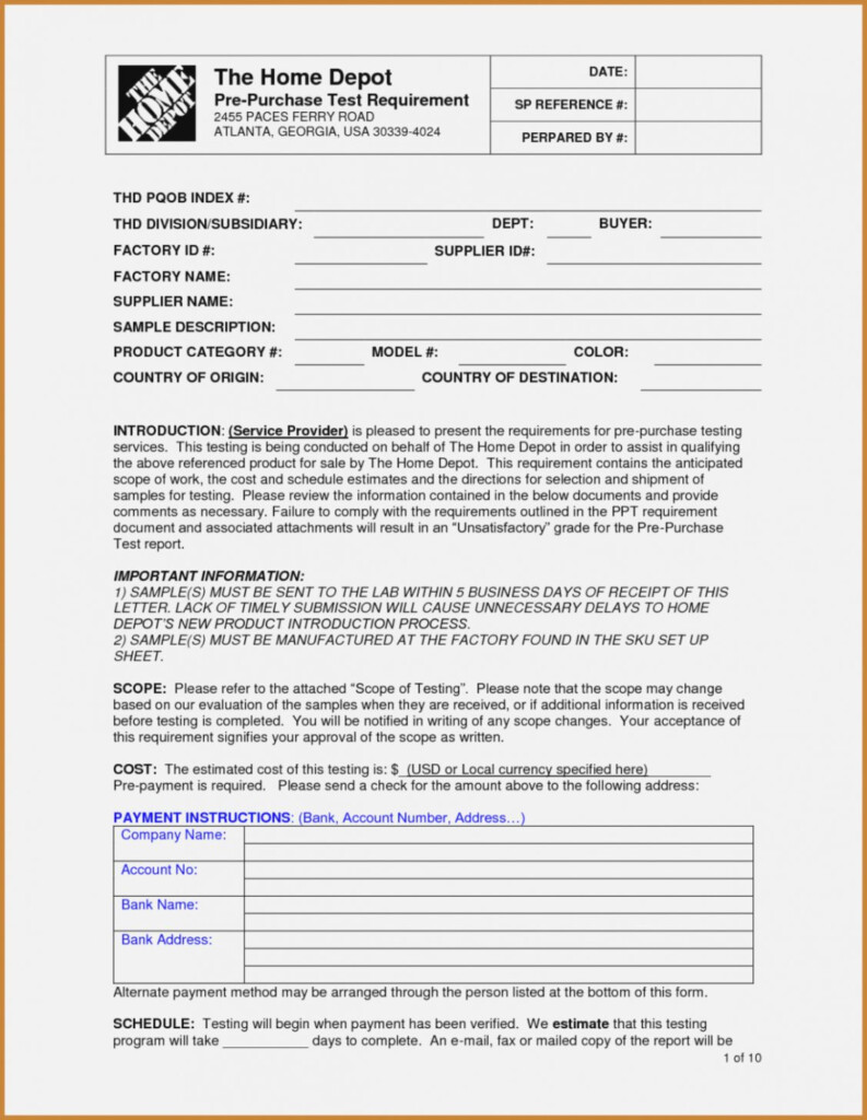Editable Home Depot Invoice Template Word In 2021 Invoice Template 