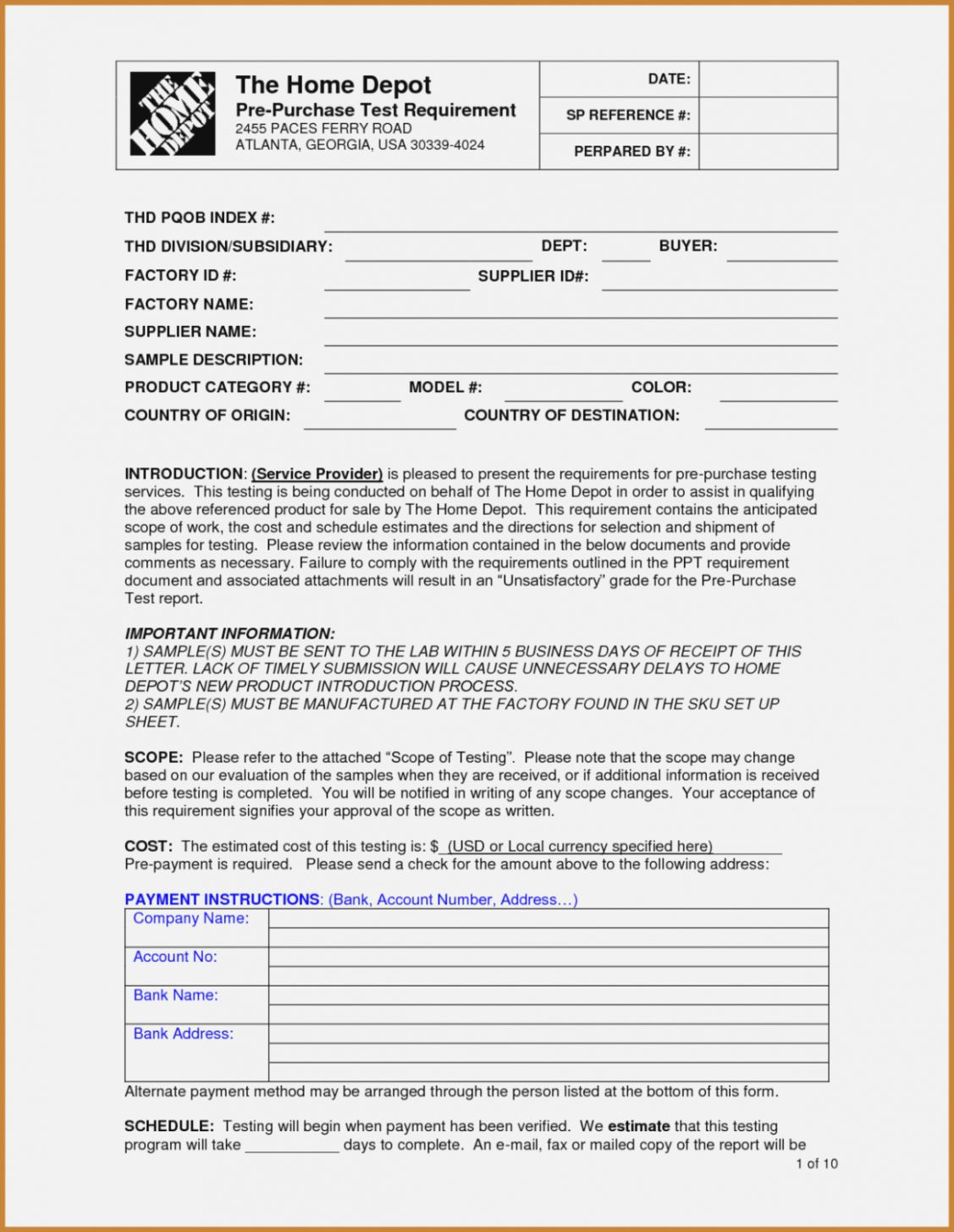 Editable Home Depot Invoice Template Word In 2021 Invoice Template