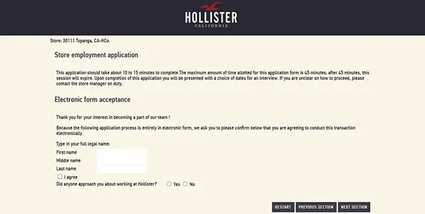 Hollister Job Application Careers