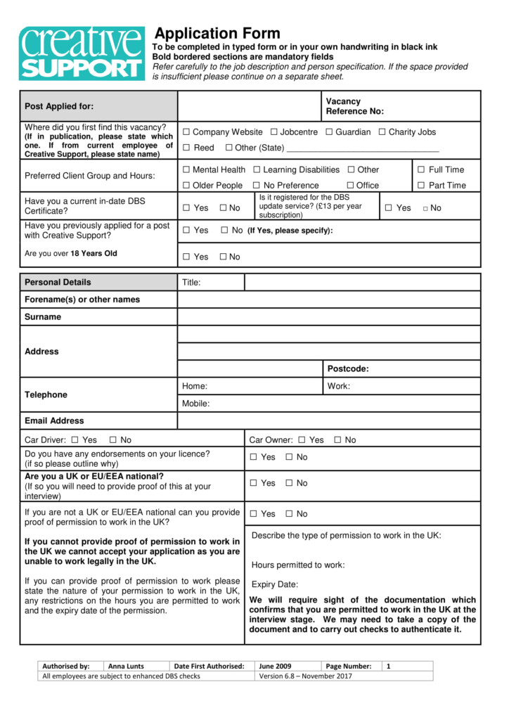 Job Application Form 13 Examples Format Pdf Examples