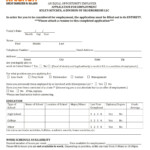 Printable Job Application Form Template Printable Templates