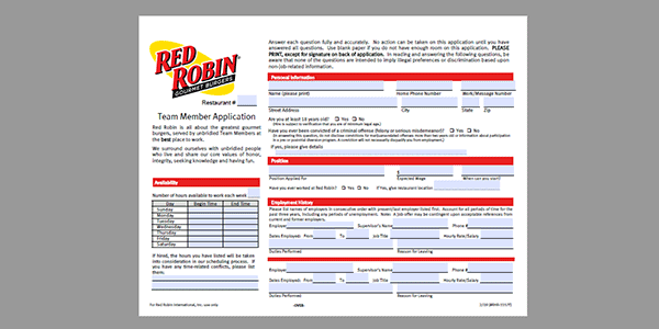 Red Robin Job Application Careers Red Robin Job Application Careers
